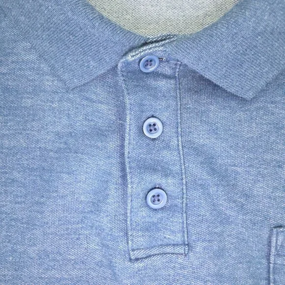 Carhartt Polo Shirt Mens XL Blue Loose Fit Pocket Casual Preppy K570 Workwear - Picture 3 of 8